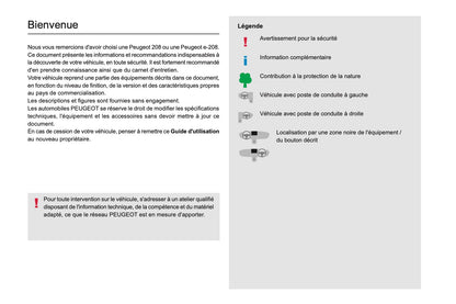 2020-2023 Peugeot 208 Owner's Manual | French