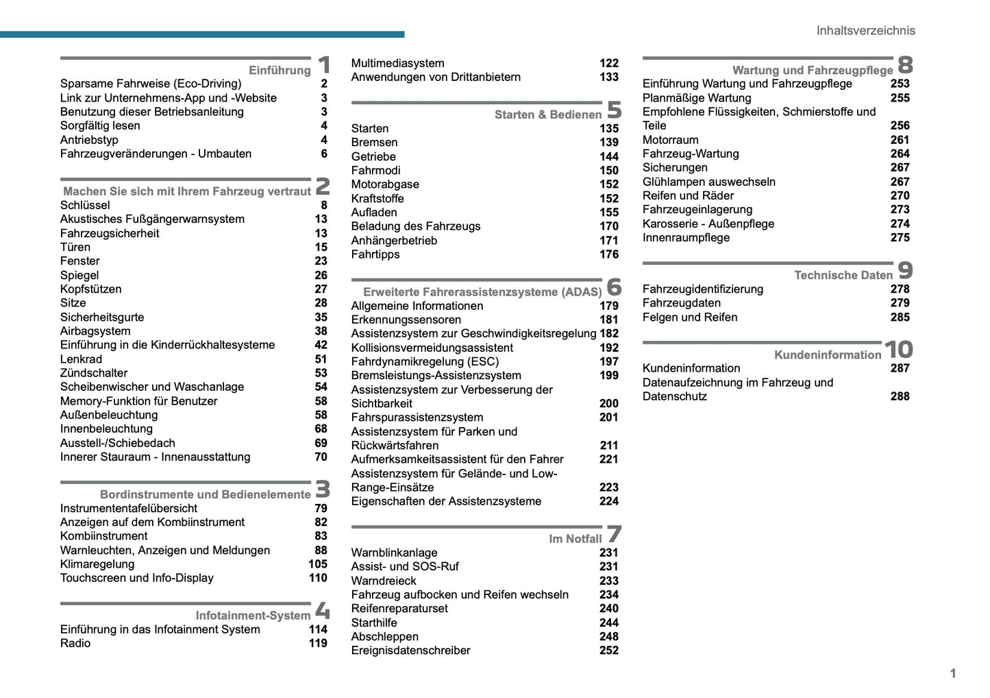2025-2026 Peugeot 308 Owner's Manual | German