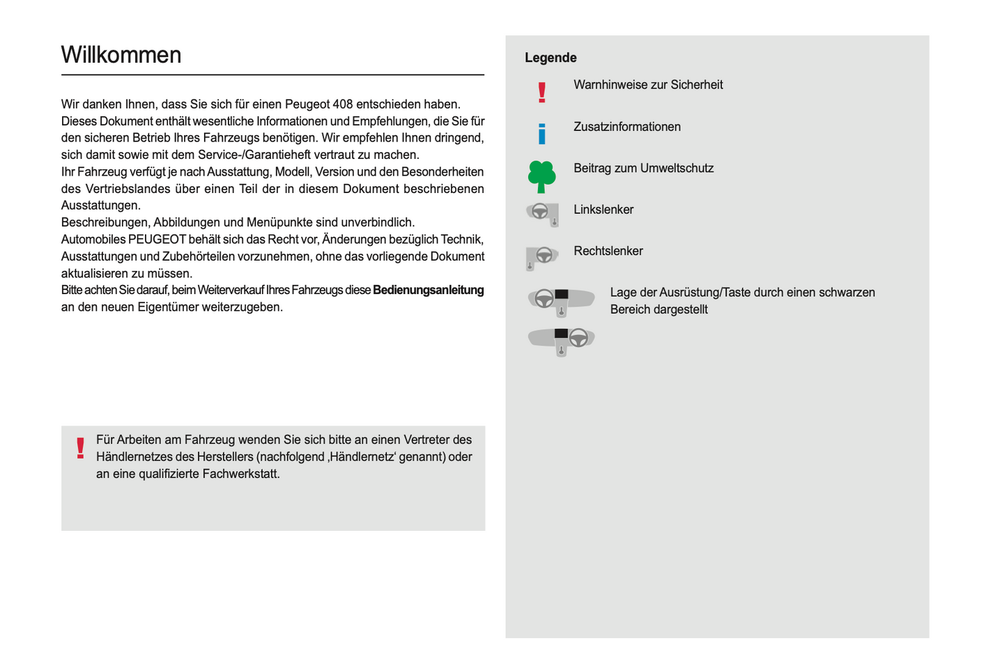 2024 Peugeot 408 Owner's Manual | German