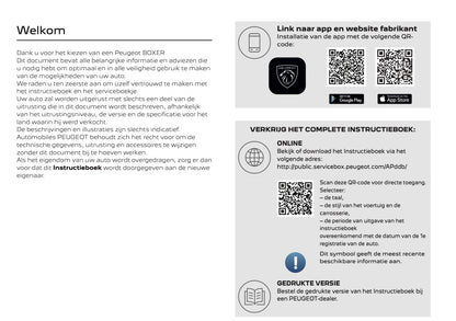 2025 Peugeot Boxer Owner's Manual | Dutch