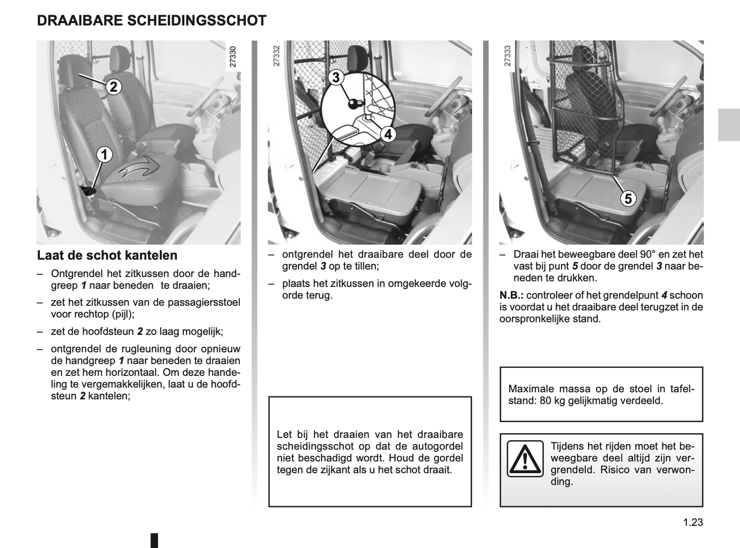 2012-2013 Renault Kangoo Owner's Manual | Dutch