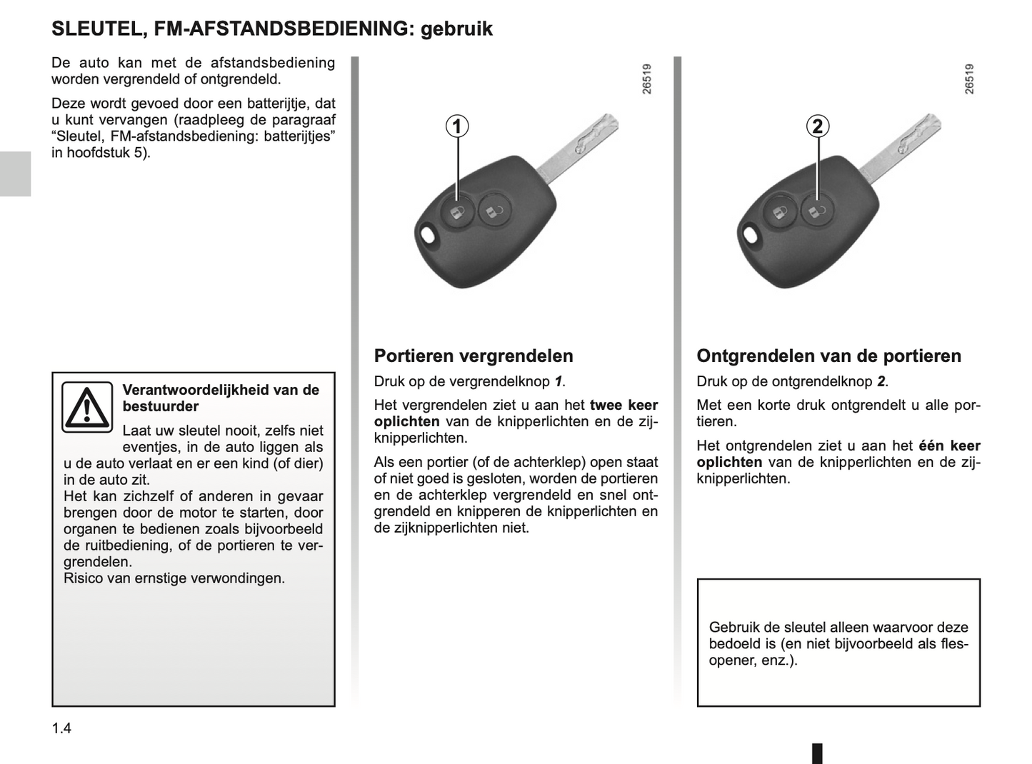 2012-2013 Renault Kangoo Owner's Manual | Dutch