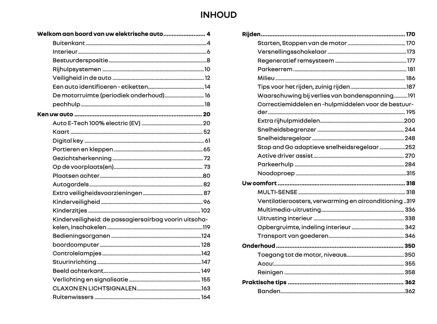 2025-2026 Renault Megane E-Tech Electric Owner's Manual | Dutch