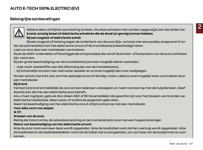 2025-2026 Renault Megane E-Tech Electric Owner's Manual | Dutch