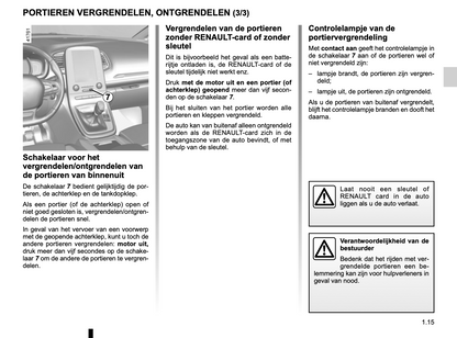 2017-2018 Renault Scenic Owner's Manual | Dutch