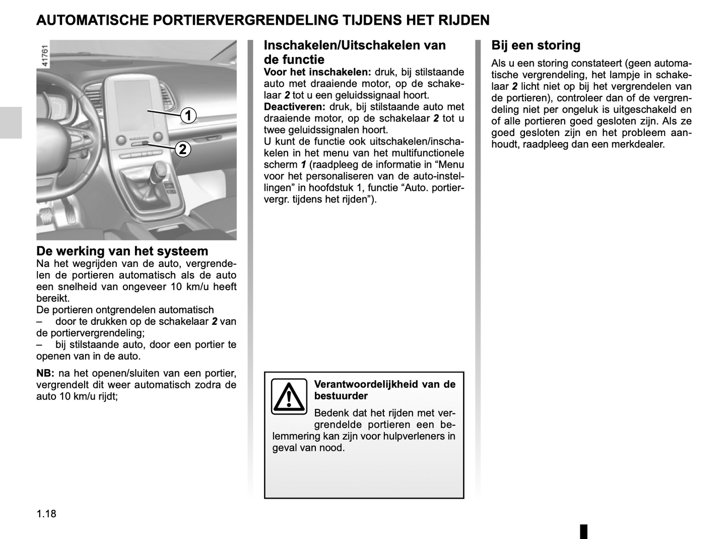 2017-2018 Renault Scenic Owner's Manual | Dutch