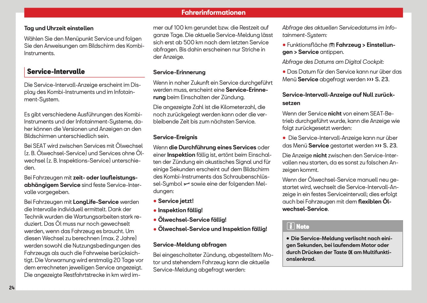 2026 Seat Ibiza Owner's Manual | German