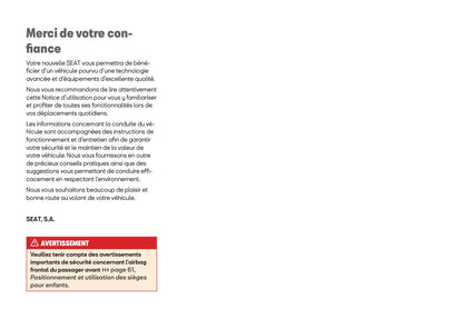 2026 Seat Ibiza Owner's Manual | French