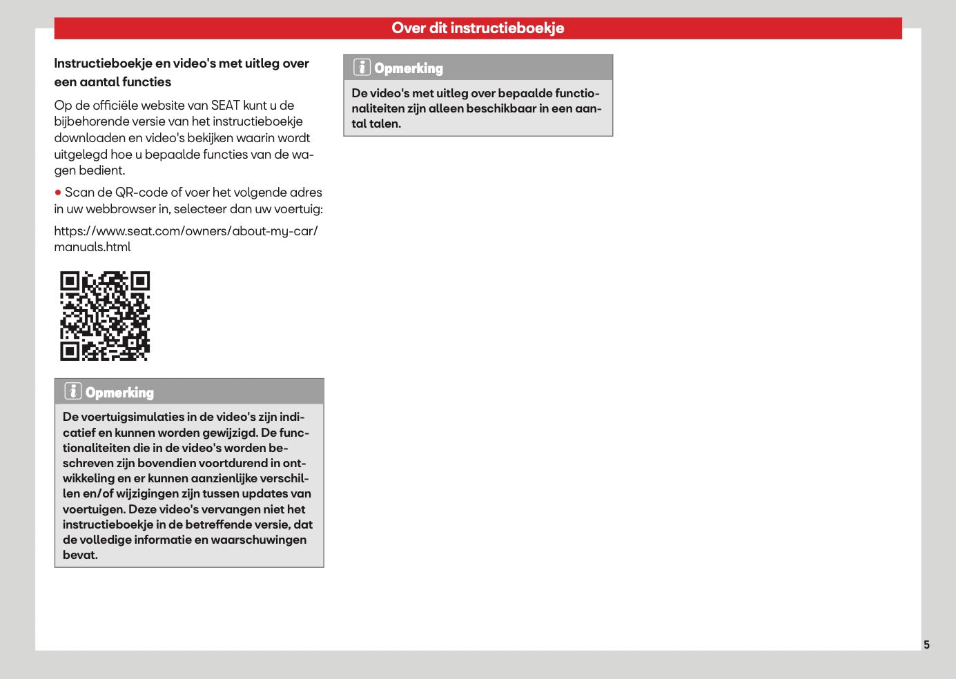 2026 Seat Ibiza Owner's Manual | Dutch