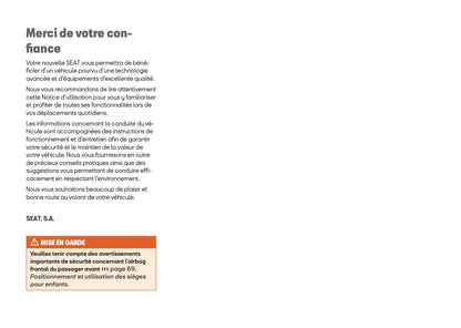 2025 Seat Leon/Leon Sportstourer Owner's Manual | French