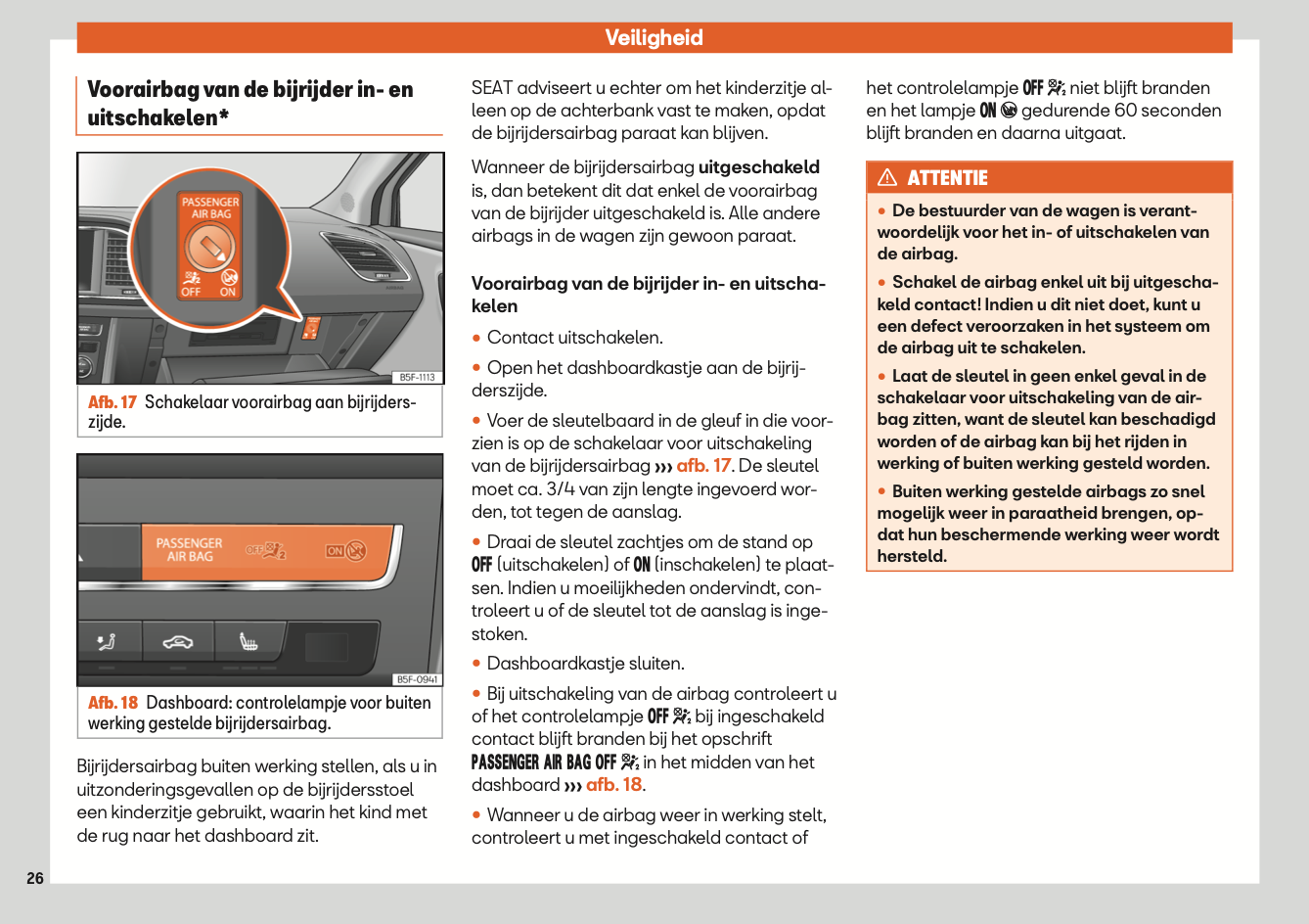 2020 Seat Leon/Leon Sportstourer Owner's Manual | Dutch