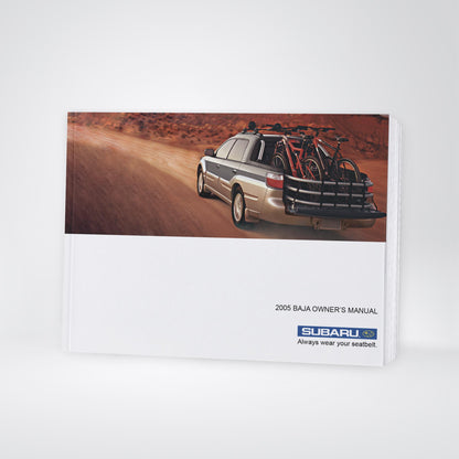 2005 Subaru Baja Owner's Manual | English