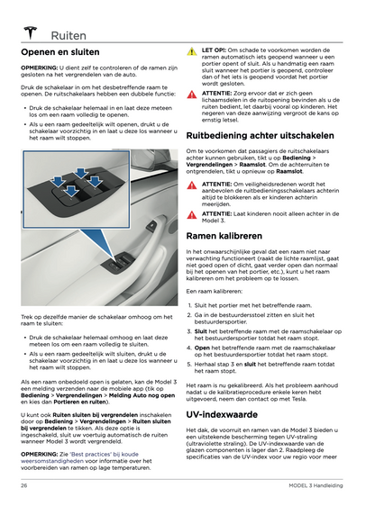 2023-2024 Tesla Model 3 Owner's Manual | Dutch