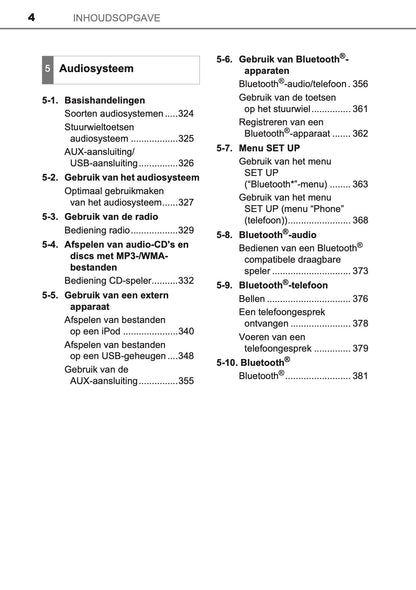 2016-2017 Toyota Auris Hybrid Touring Sports Owner's Manual | Dutch