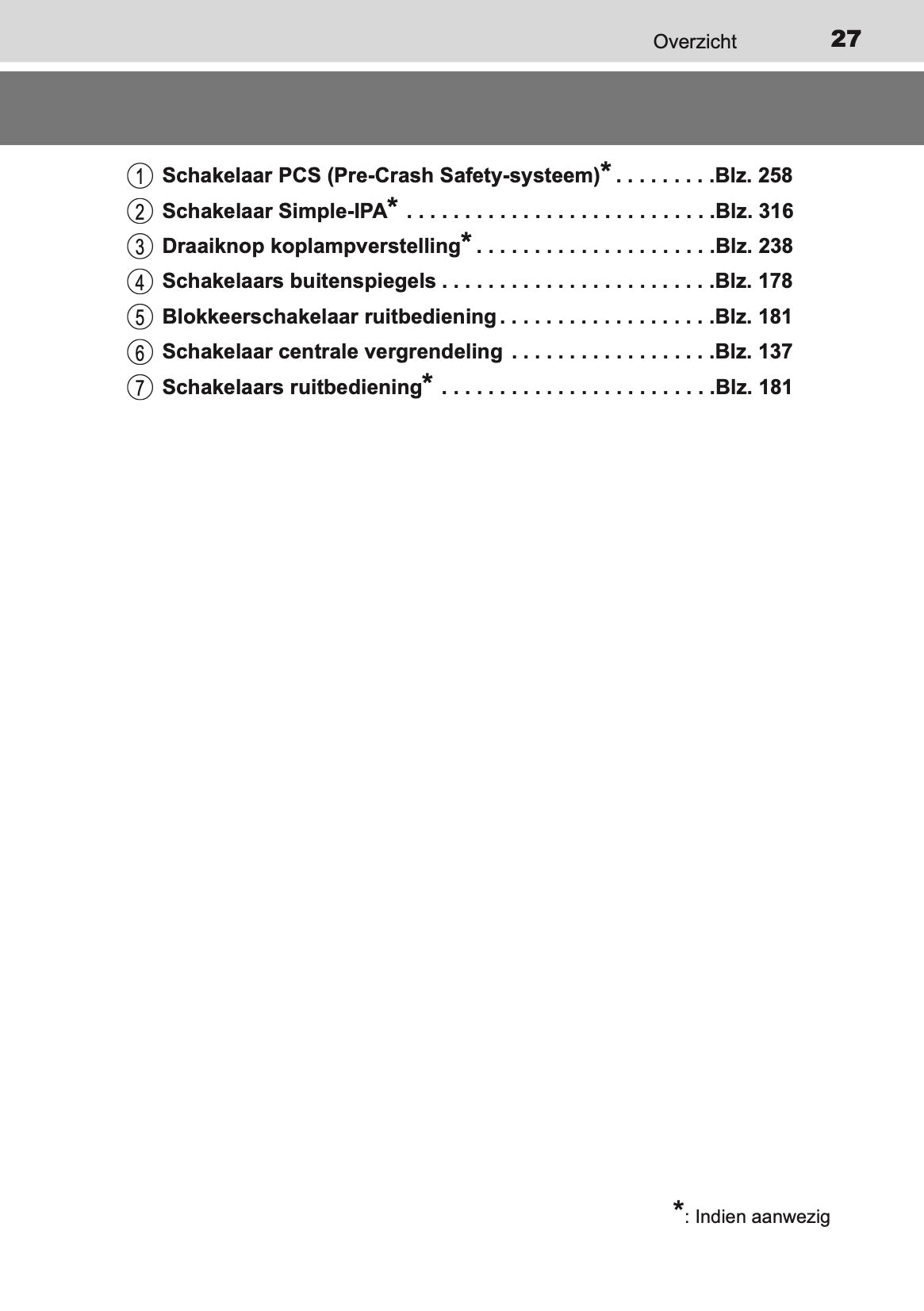 2016-2017 Toyota Auris Hybrid Touring Sports Owner's Manual | Dutch