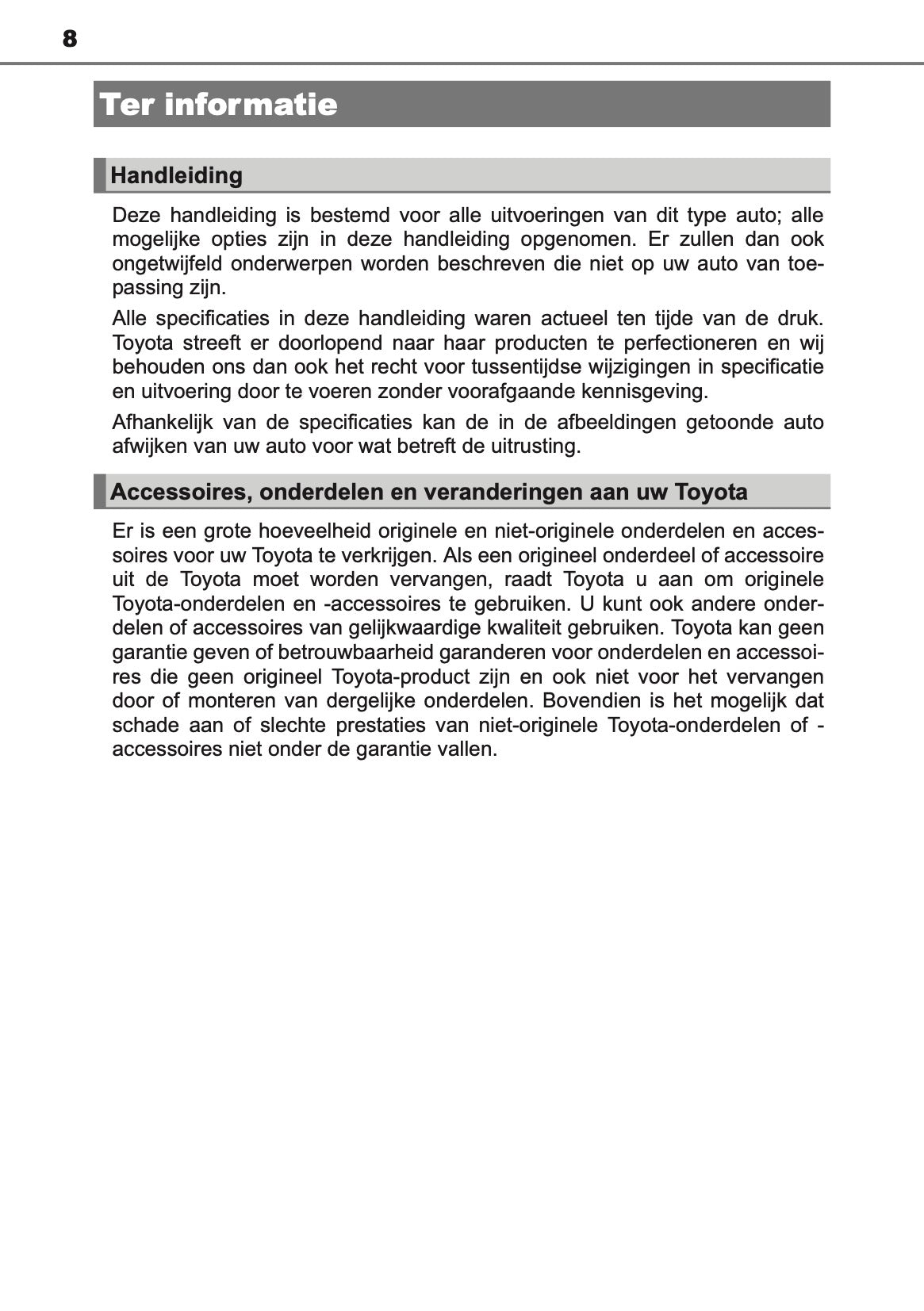 2016-2017 Toyota Auris Hybrid Touring Sports Owner's Manual | Dutch