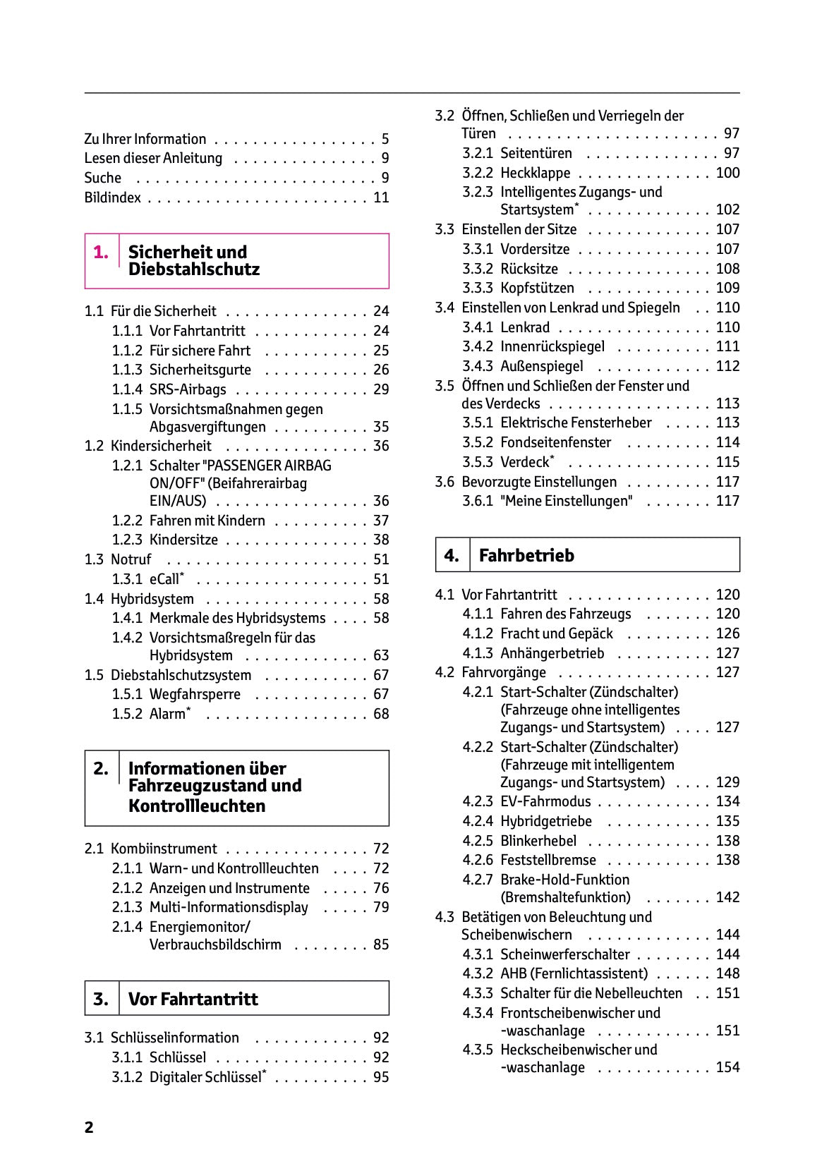 2025-2026 Toyota Aygo X Owner's Manual | German