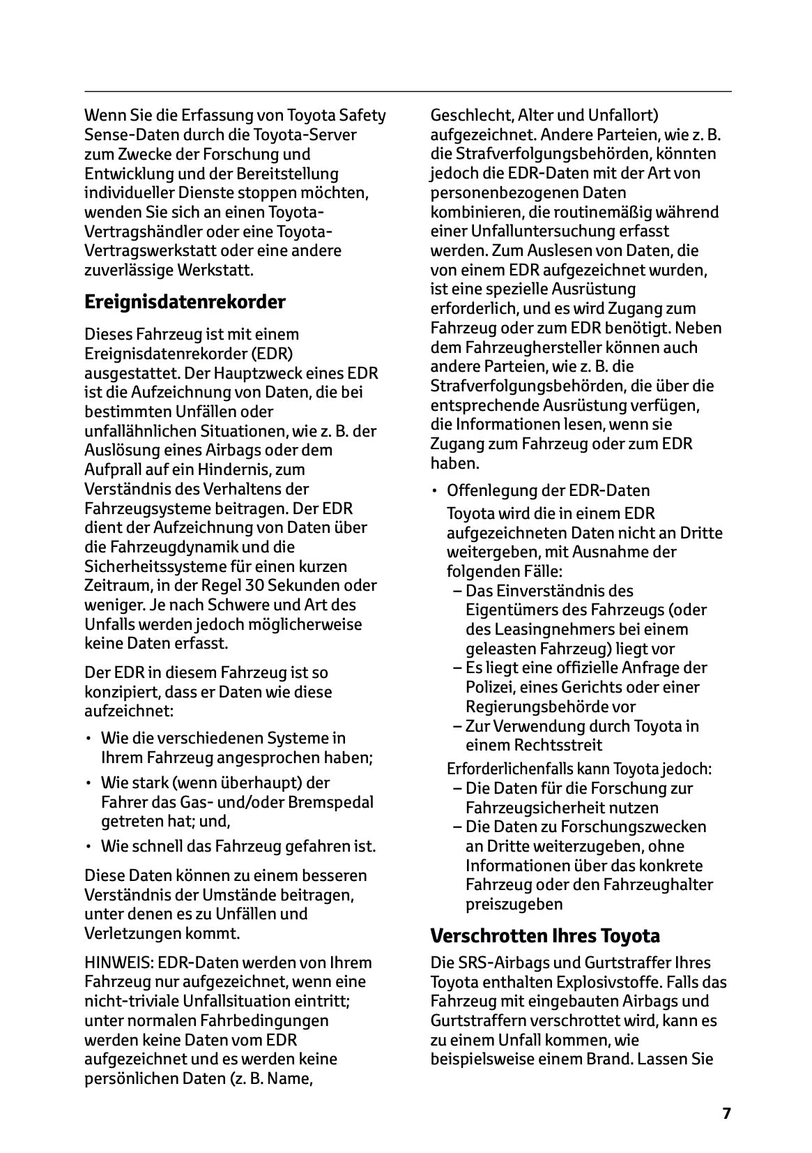 2025 Toyota bZ4X Owner's Manual | German