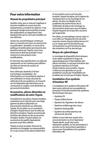 2025 Toyota bZ4X Owner's Manual | French