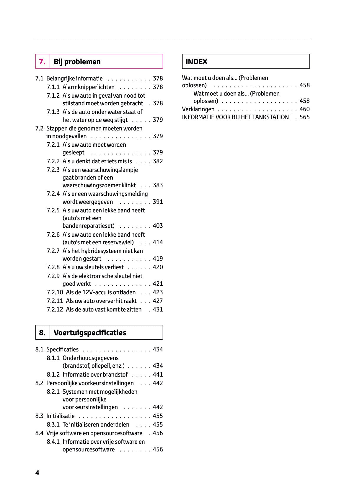 2025-2026 Toyota Camry Hybrid Owner's Manual | Dutch