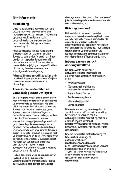 2025-2026 Toyota C-HR Plug-in-Hybrid Owner's Manual | Dutch