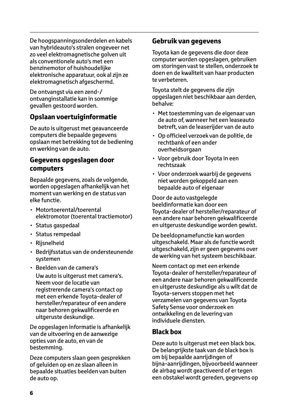 2026 Toyota C-HR Hybrid Owner's Manual | Dutch