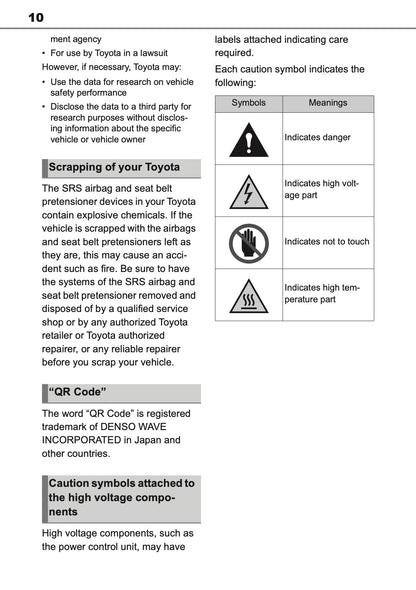 2026 Toyota C-HR Plug-in-Hybrid Owner's Manual | English