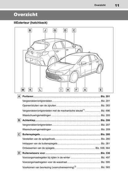 2020-2022 Toyota Corolla Hatchback/Touring Sports Owner's Manual | Dutch