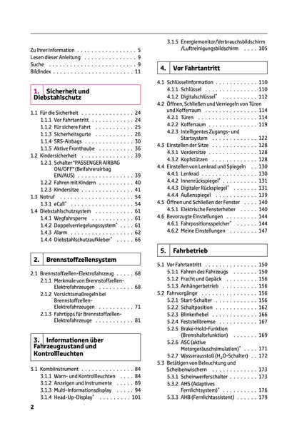 2025-2026 Toyota Mirai Owner's Manual | German