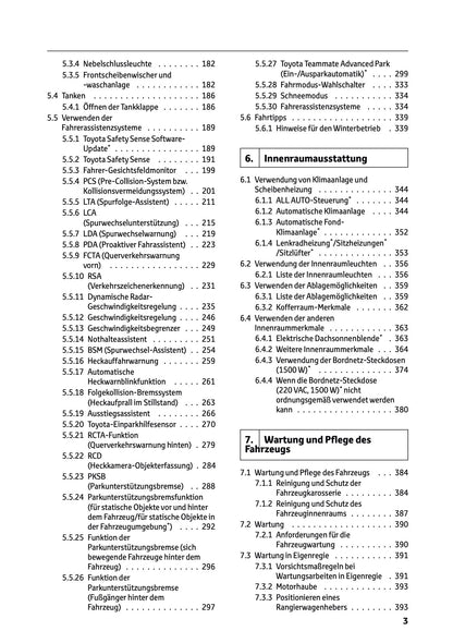 2025-2026 Toyota Mirai Owner's Manual | German
