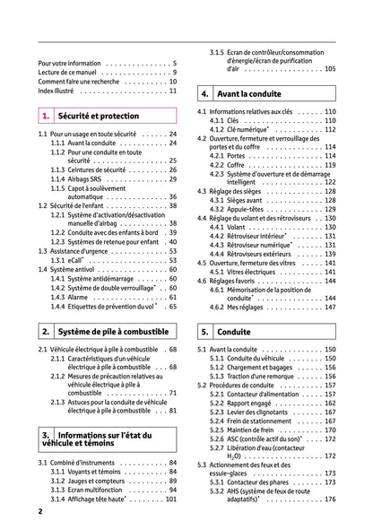 2025-2026 Toyota Mirai Owner's Manual | French