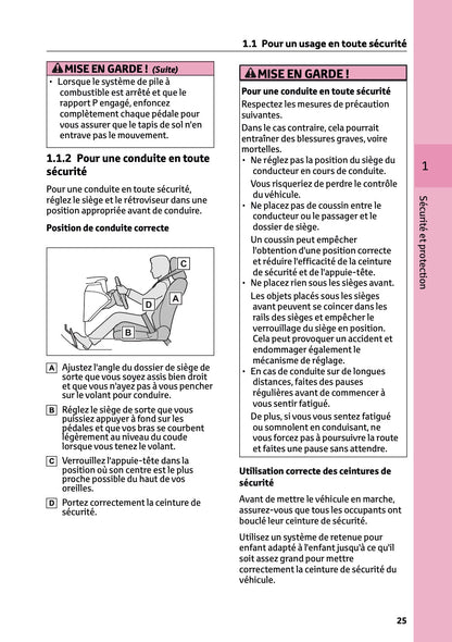 2025-2026 Toyota Mirai Owner's Manual | French