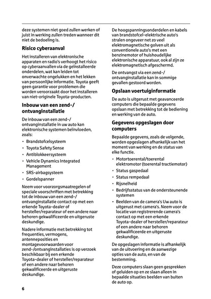 2025-2026 Toyota Mirai Owner's Manual | Dutch