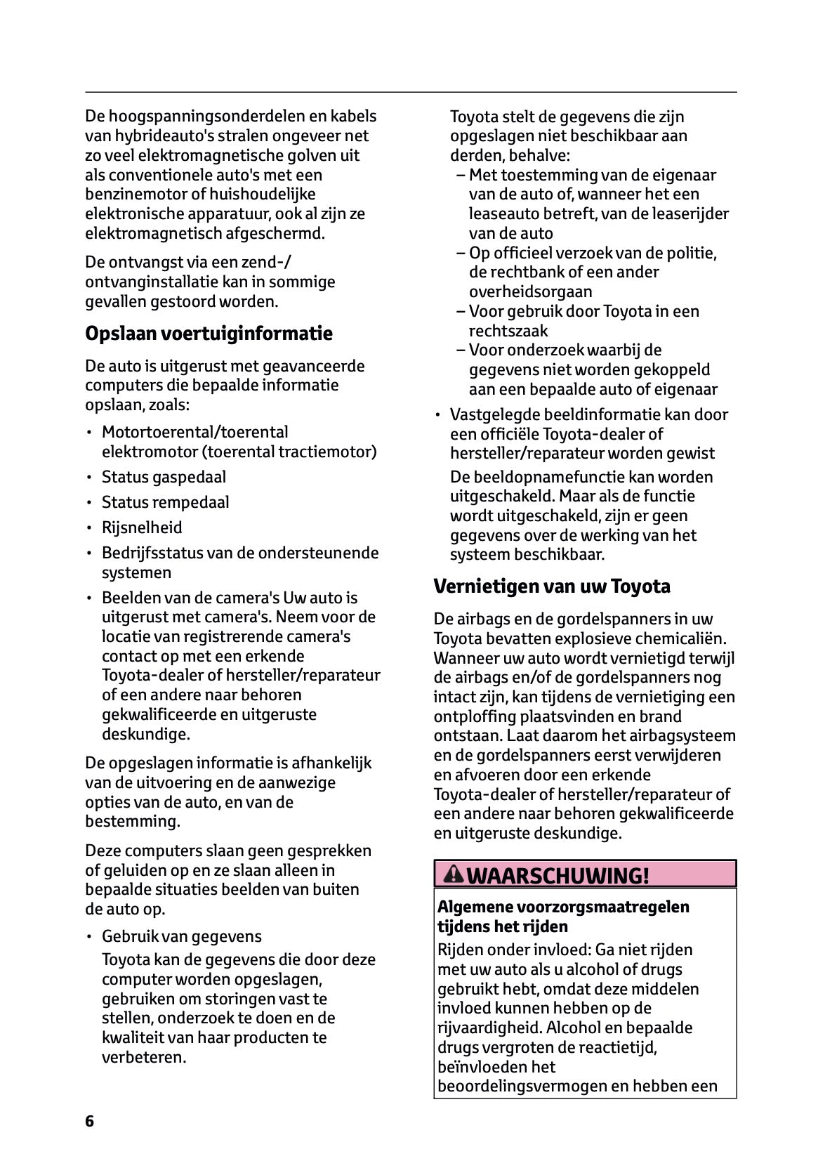 2024-2025 Toyota RAV4 Hybrid Owner's Manual | Dutch
