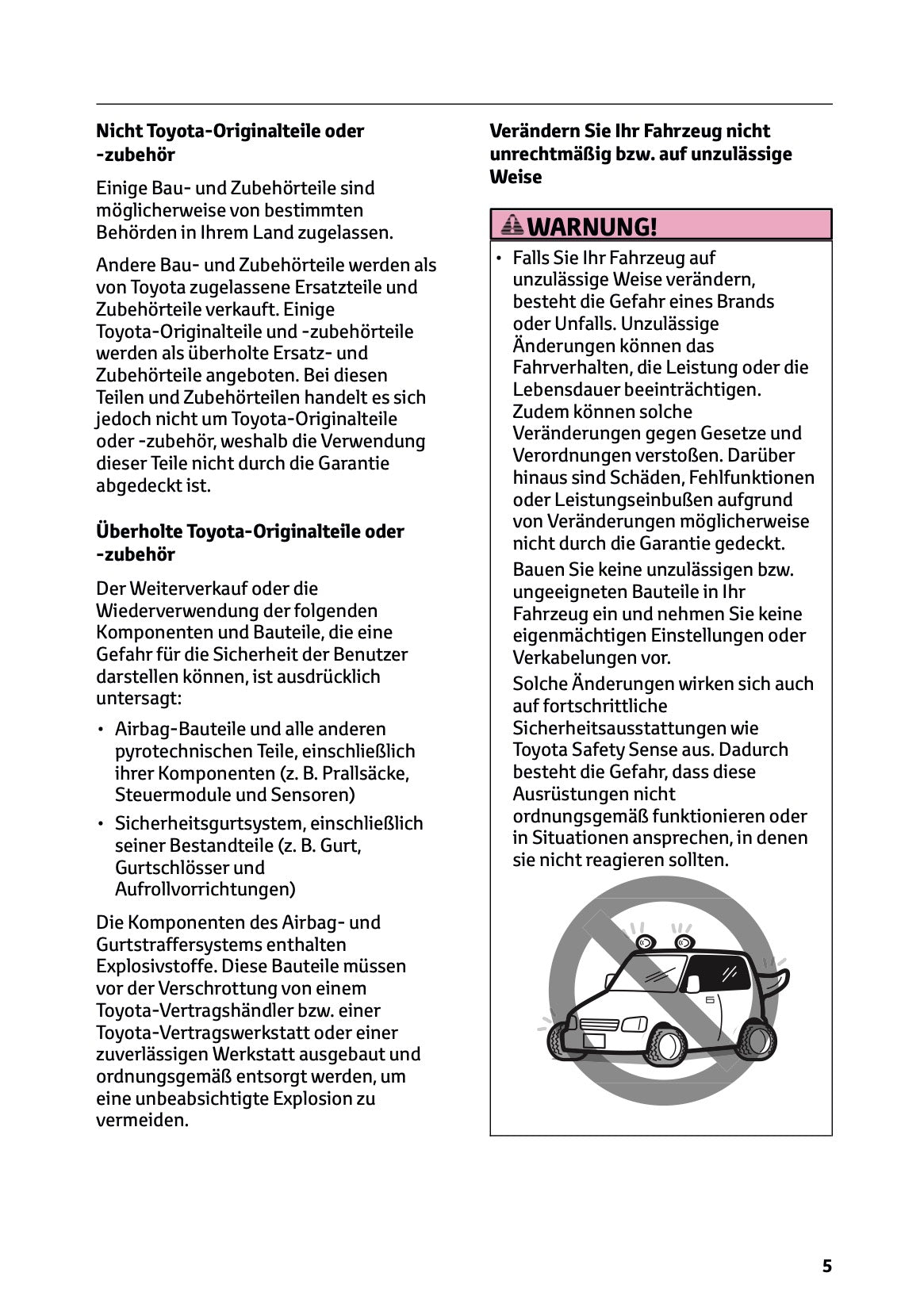 2025-2026 Toyota Urban Cruiser Owner's Manual | German