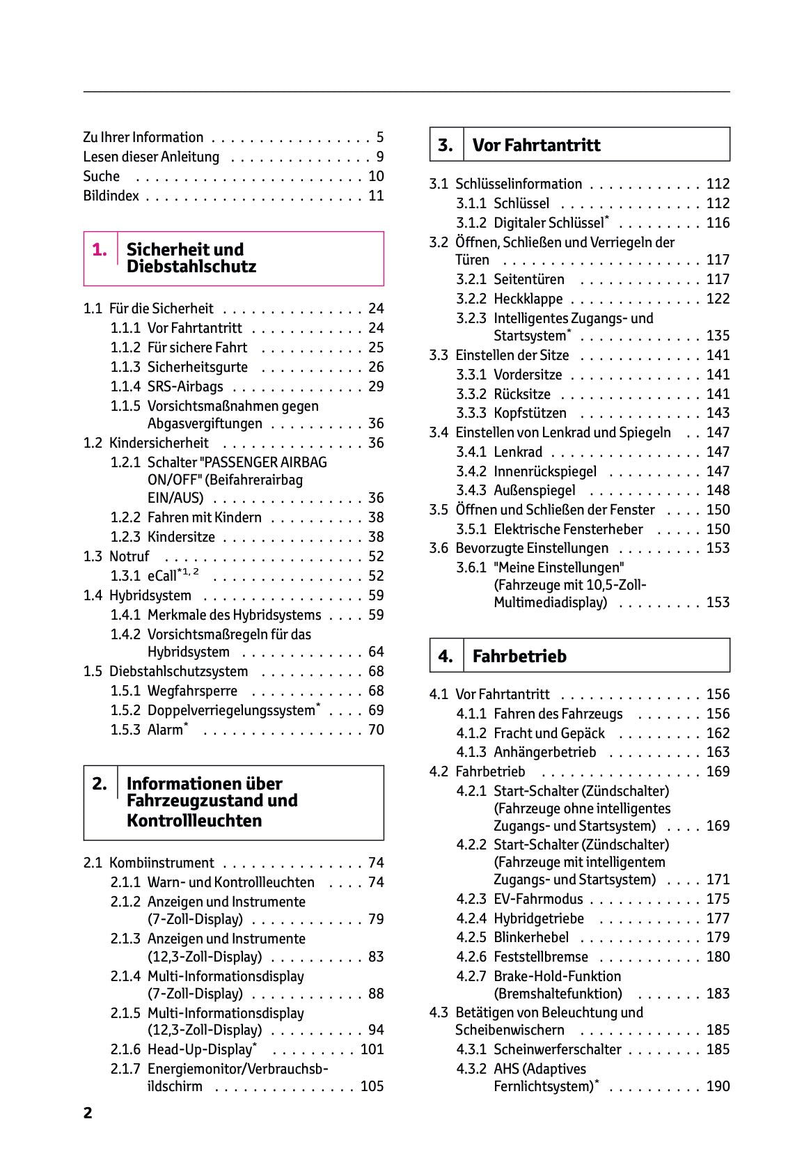 2026 Toyota Yaris Cross Hybrid Owner's Manual | German
