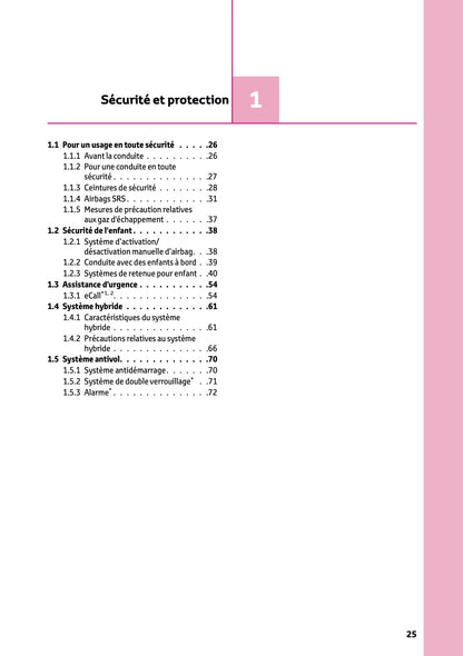 2026 Toyota Yaris Cross Hybrid Owner's Manual | French