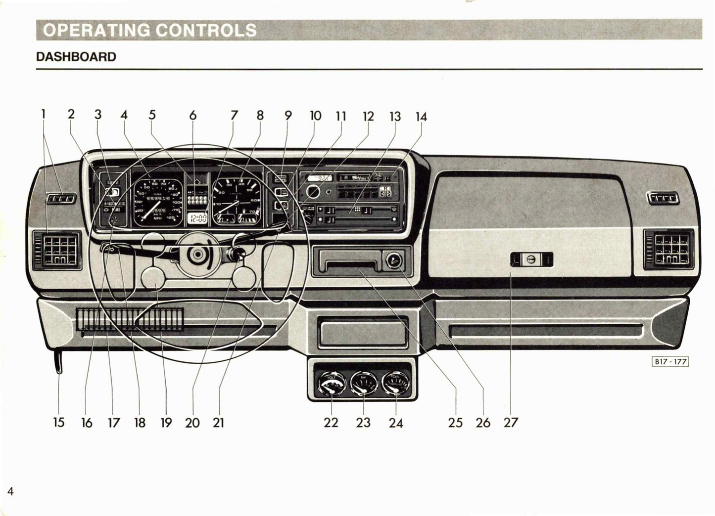 1988 Volkswagen Cabriolet Owner's Manual | English