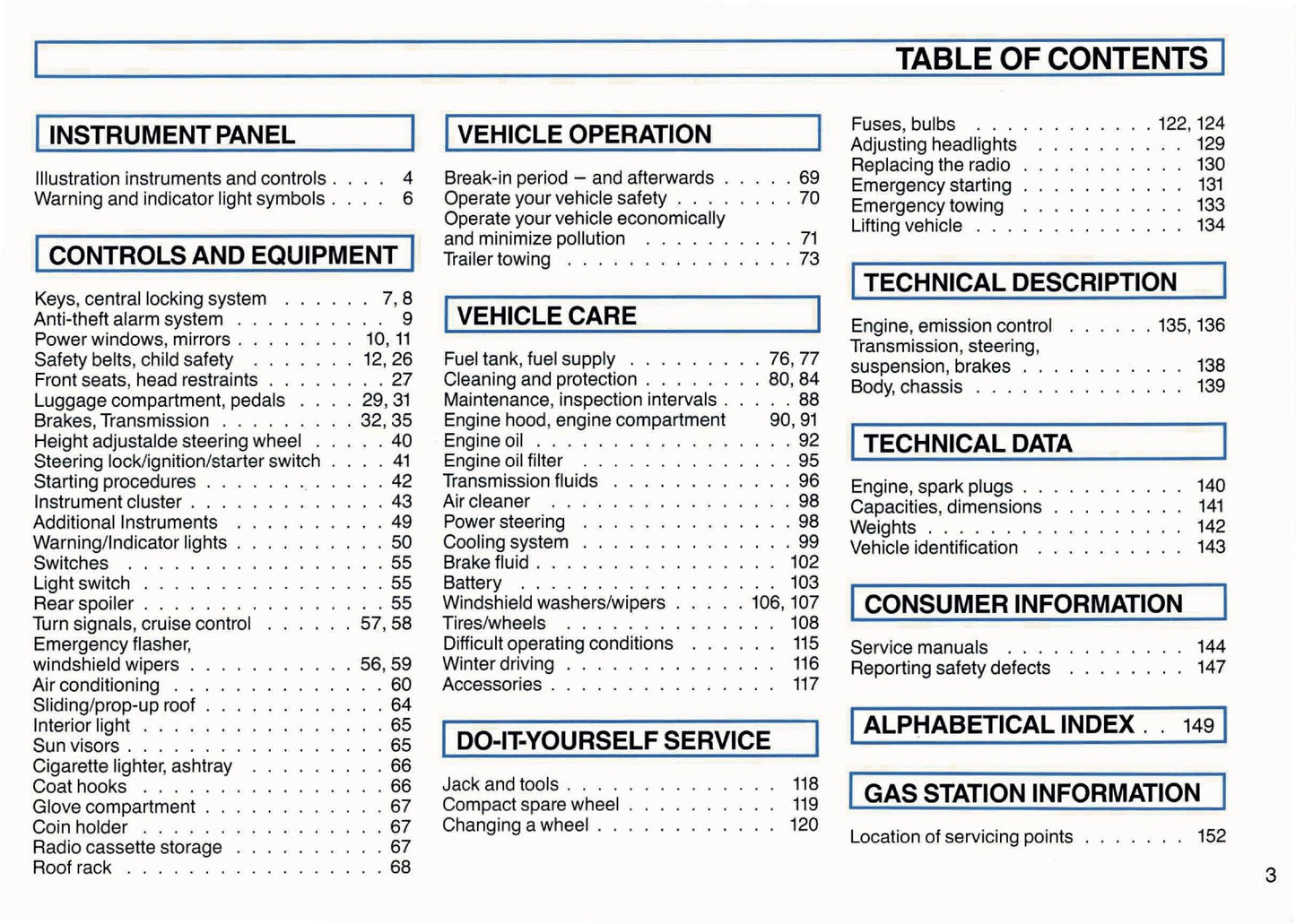 1994 Volkswagen Corrado Owner's Manual | English