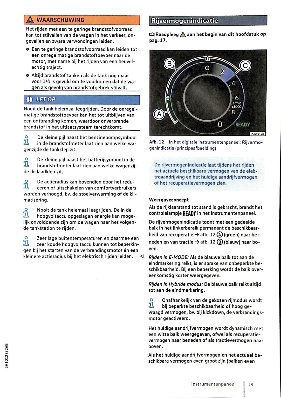 2020 Volkswagen Golf eHybrid / Golf GTE Manuel du propriétaire | Néerlandais