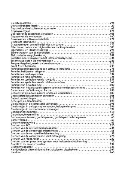 2021-2022 Volkswagen T-Cross Owner's Manual | Dutch