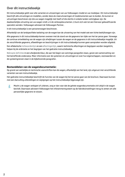 2021-2022 Volkswagen Tiguan Owner's Manual | Dutch
