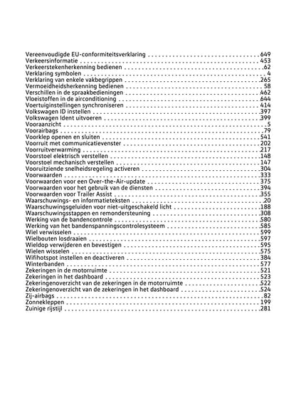 2023-2024 Volkswagen Tiguan Owner's Manual | Dutch
