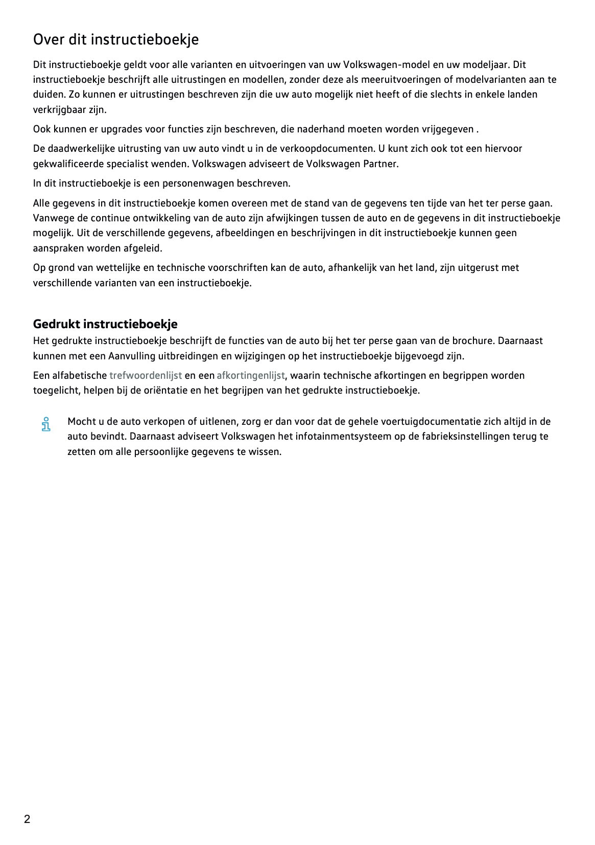 2023-2024 Volkswagen Tiguan Owner's Manual | Dutch
