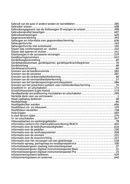2023-2024 Volkswagen Tiguan Owner's Manual | Dutch