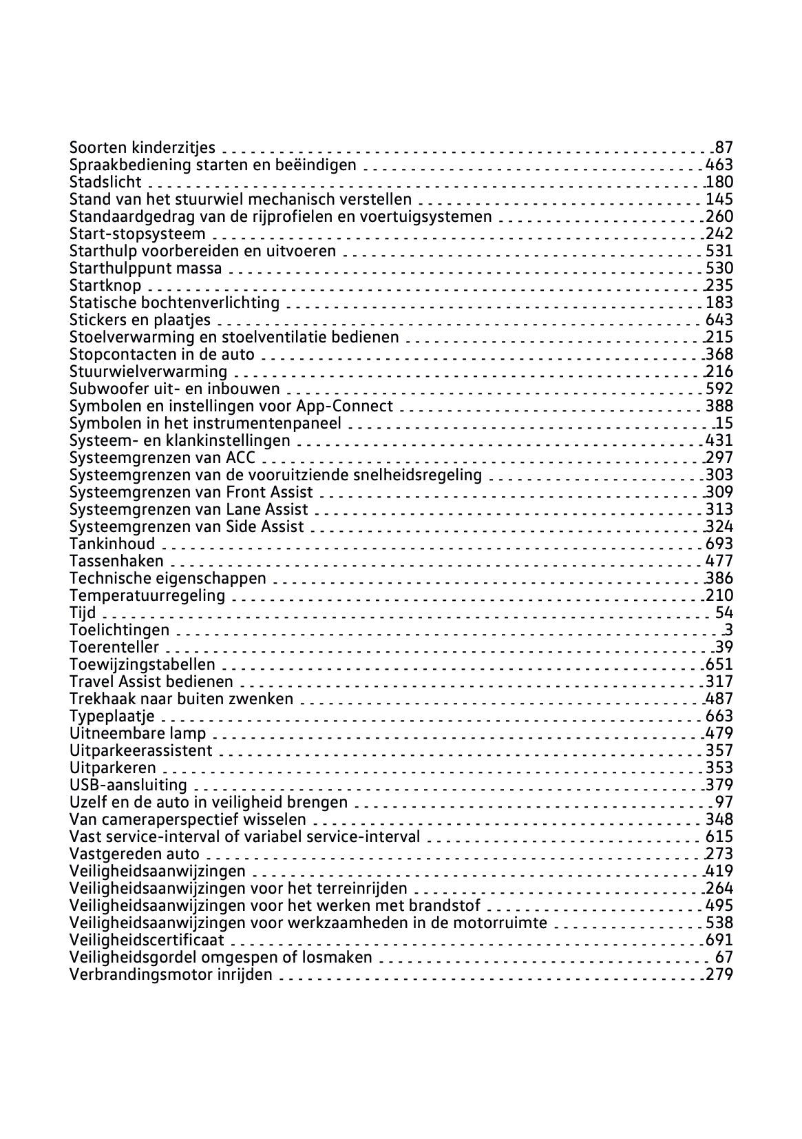 2023-2024 Volkswagen Tiguan Owner's Manual | Dutch