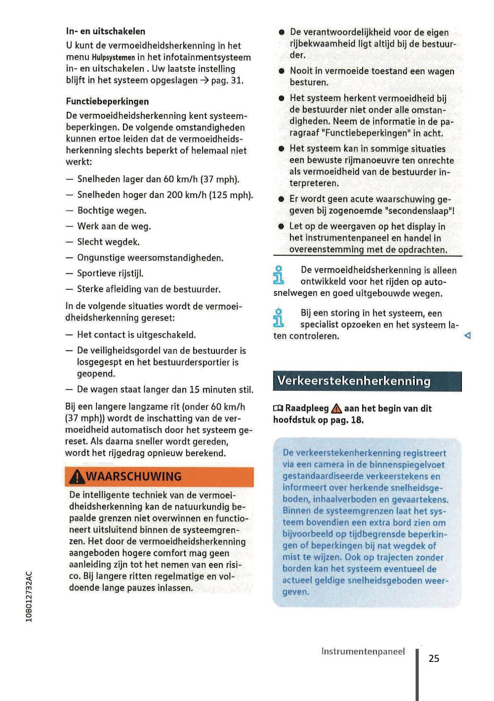 2020-2023 Volkswagen ID.3 Owner's Manual | Dutch