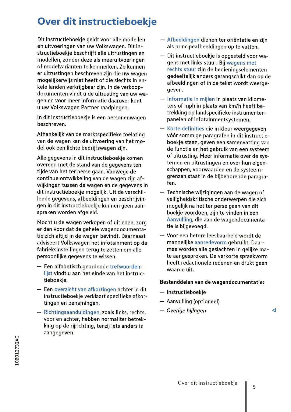 2020-2023 Volkswagen ID.3 Owner's Manual | Dutch