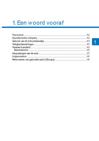 2020 Hyundai i10 Owner's Manual | Dutch