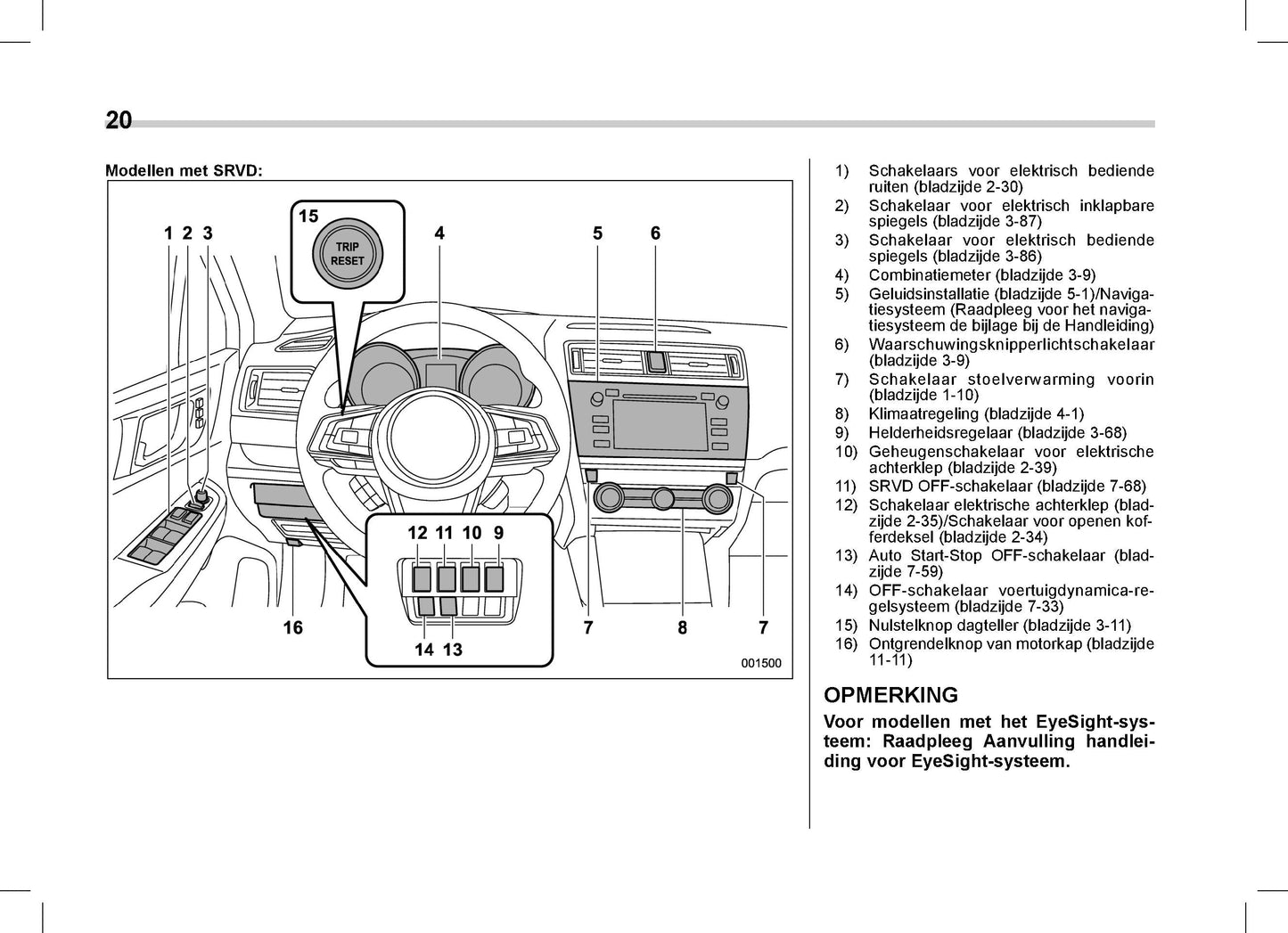 2019 Subaru Outback/Legacy Owner's Manual | Dutch